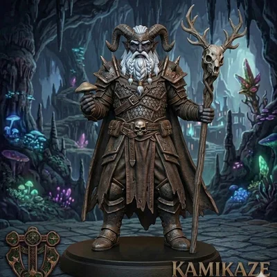 Mô hình Duergar Druid cho game RPG