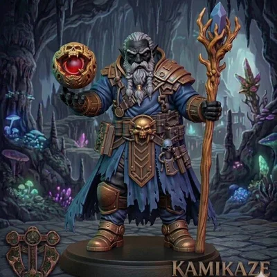 Mô hình Duergar Wizard cho game RPG