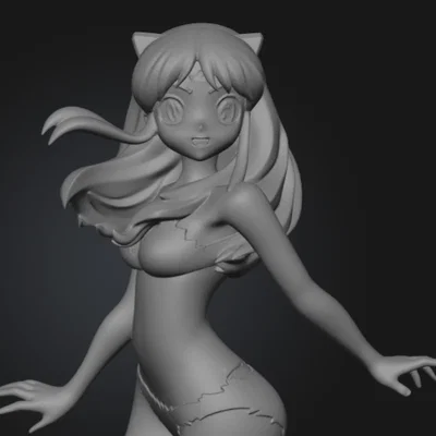 Mô hình 3D nhân vật Lamù phong cách Anime cực đẹp
