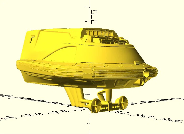 Mô hình 3D ASTRONAVE M7X - Tàu vũ trụ cổ điển thập niên 80 - Image 3