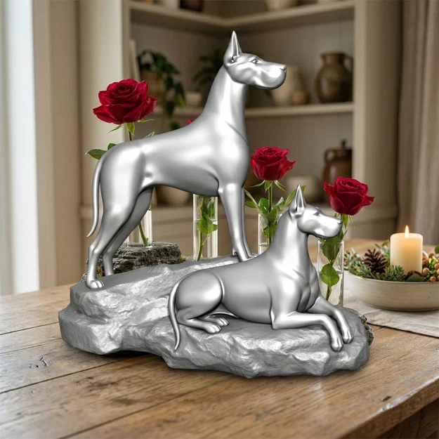 Mô hình STL Tượng điêu khắc kỷ niệm Great Dane tinh tế - Image 1