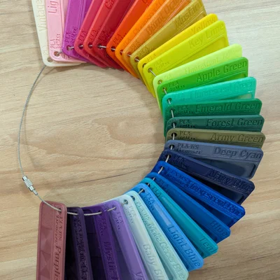Thẻ Mẫu Màu Filament (Filament Color Cards)