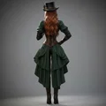 Mô hình 3D Steampunk Lady 1 - Thiết kế quý cô steampunk tinh xảo - Thumbnail 2