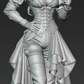 Mô hình 3D Steampunk Lady 1 - Thiết kế quý cô steampunk tinh xảo - Thumbnail 3
