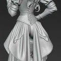Mô hình 3D Steampunk Lady 1 - Thiết kế quý cô steampunk tinh xảo - Thumbnail 4
