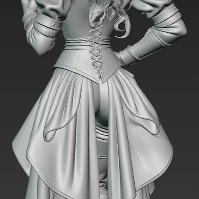 Mô hình 3D Steampunk Lady 1 - Thiết kế quý cô steampunk tinh xảo