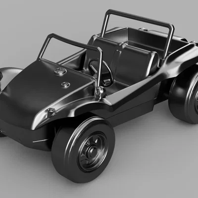 Mô hình 3D xe địa hình Dune Buggy phong cách cổ điển cực đẹp
