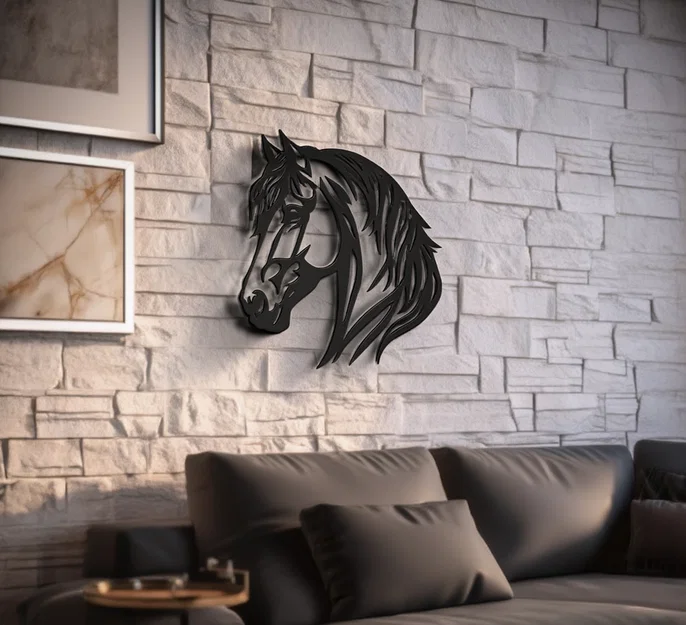 Wall Art – “Hình đầu ngựa Silhouette” - Image 1