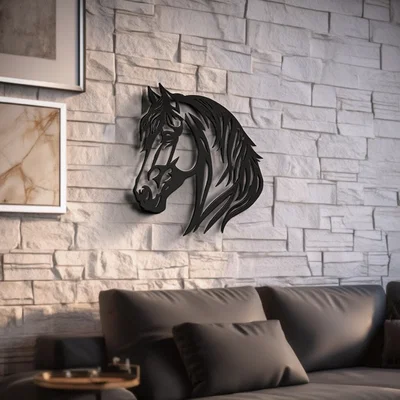 Wall Art – “Hình đầu ngựa Silhouette”
