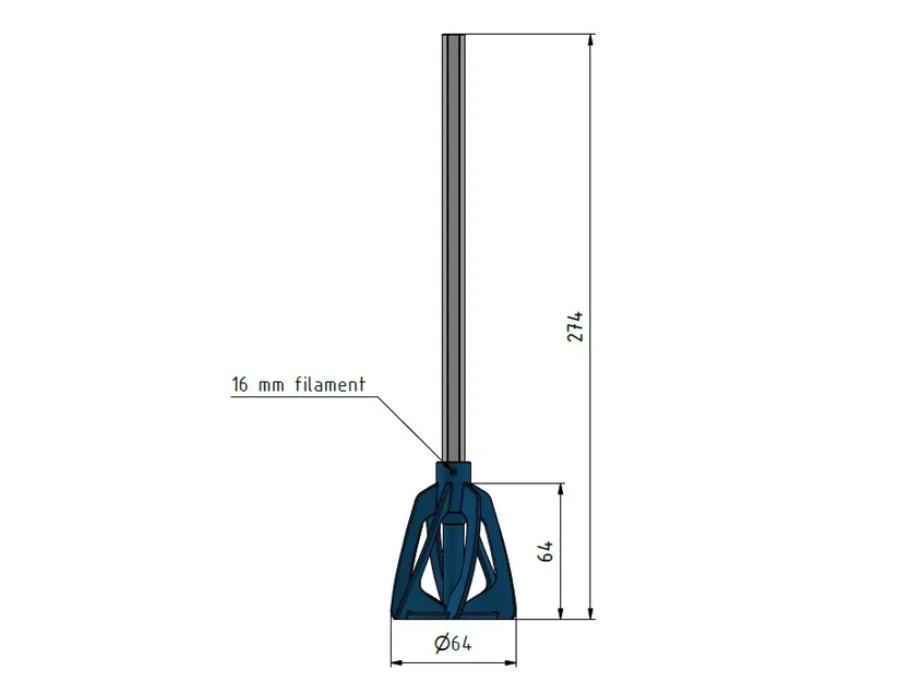 Dụng cụ khuấy sơn - In 100% không cần support - Đã tối ưu hướng in - Image 5