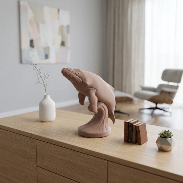 Mô hình Cá voi lưng gù nhảy lên khỏi mặt nước (Breaching Humpback Whale) - Image 1