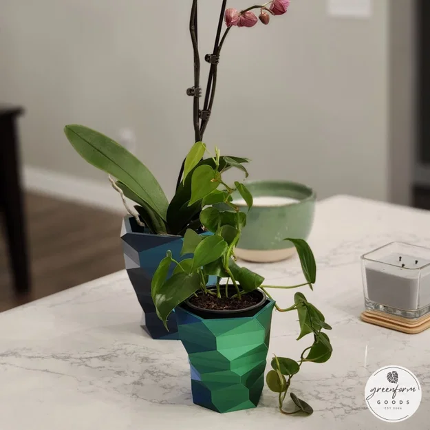 Chậu Cây Low-Poly Xoắn Ốc Hiện Đại - Image 9