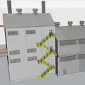 Blower House - Mô hình nhà chứa máy thổi cho hệ thống đường sắt HO scale - Thumbnail 2