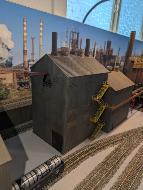 Blower House - Mô hình nhà chứa máy thổi cho hệ thống đường sắt HO scale - Image 5