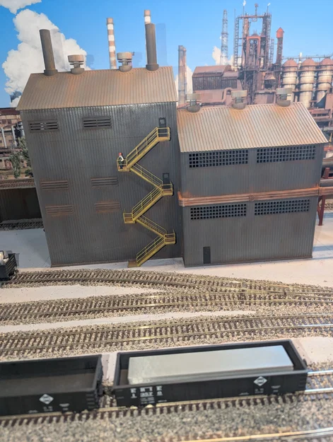 Blower House - Mô hình nhà chứa máy thổi cho hệ thống đường sắt HO scale - Image 7
