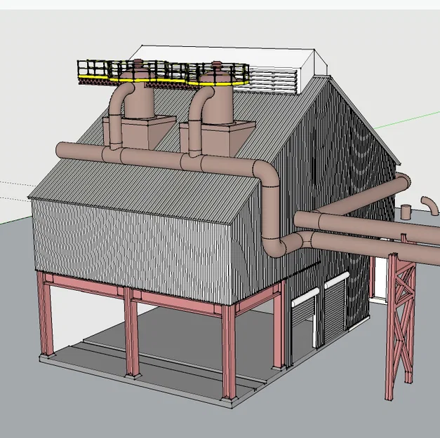 Mô hình Lò Hồ quang điện (Electric Furnace) cho mô hình tàu hỏa HO scale - Image 2