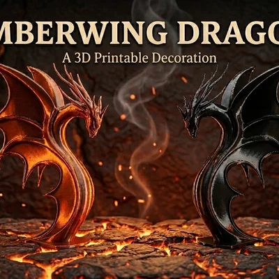 Tượng rồng nghệ thuật Emberwing Dragon dùng trang trí bàn làm việc