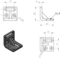 Ke góc lắp ráp gia cố 30 x 30 x 30 mm (t=4) - Thumbnail 1