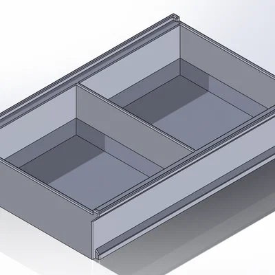 Khay lưu trữ đồ đạc 2 ngăn thông minh có thể xếp chồng (3D Model)