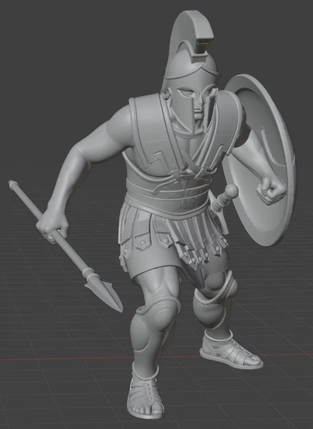 Mô hình chiến binh Hy Lạp cổ đại (Greek Hoplite) tỉ lệ 1:24 in 3D - Image 2