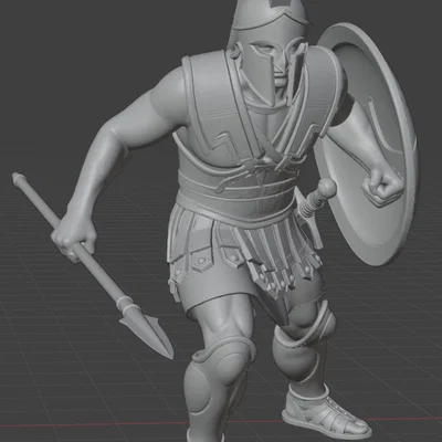 Mô hình chiến binh Hy Lạp cổ đại (Greek Hoplite) tỉ lệ 1:24 in 3D