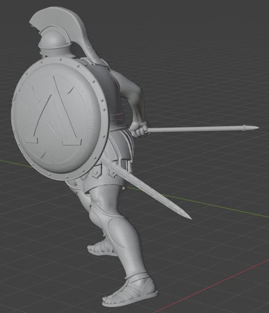 Mô hình chiến binh Hy Lạp cổ đại (Greek Hoplite) tỉ lệ 1:24 in 3D - Image 3