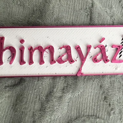 Móc khóa in 3D thông điệp "Shimayázhi" - Quà tặng ý nghĩa cho dì