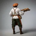 Mô hình người thợ làm bánh thời trung cổ (Medieval Baker 1) 3D Printing - Thumbnail 2