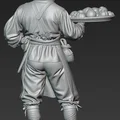 Mô hình người thợ làm bánh thời trung cổ (Medieval Baker 1) 3D Printing - Thumbnail 4