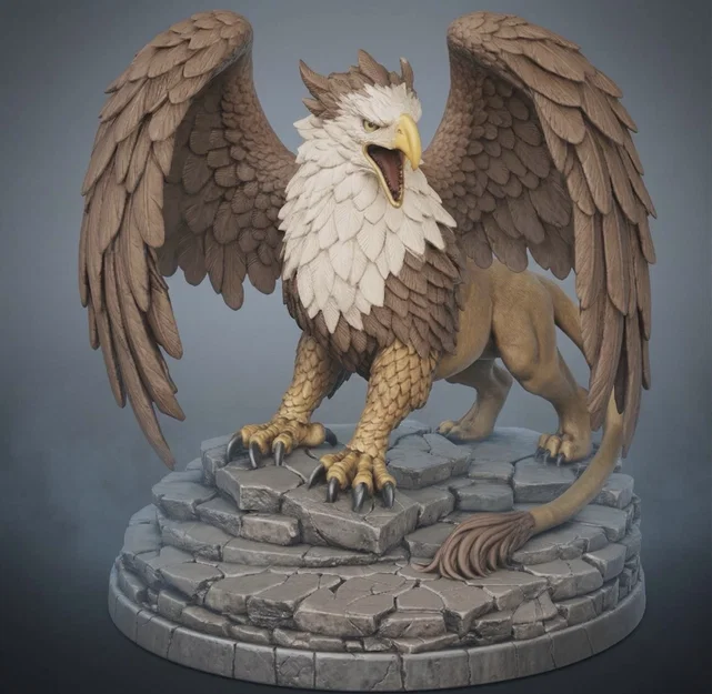 Bloodbound Realms – Human – Gryphon (Mô hình STL in 3D Dark Fantasy) - Image 1