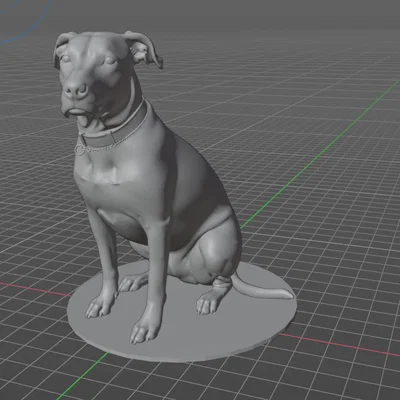 Mô hình chú chó Pitbull tên Bogey