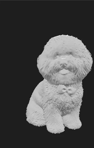 Mô hình 3D chú cún lông xù Fluffy Doggie đáng yêu - Image 1