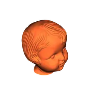 Mô hình đầu búp bê phong cách Retro cổ điển in 3D - Image 1