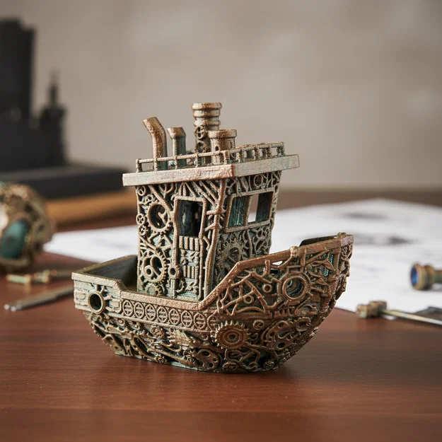 Mô hình thuyền Benchy Steampunk - Kiệt tác in 3D đầy chi tiết - Image 1