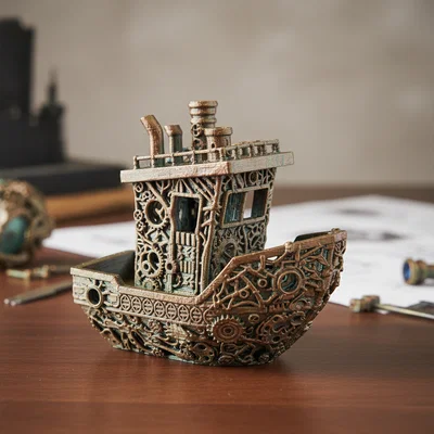 Mô hình thuyền Benchy Steampunk - Kiệt tác in 3D đầy chi tiết