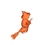 Mô hình phù thủy cưỡi chổi trang trí in 3D đẹp mắt - Image 1