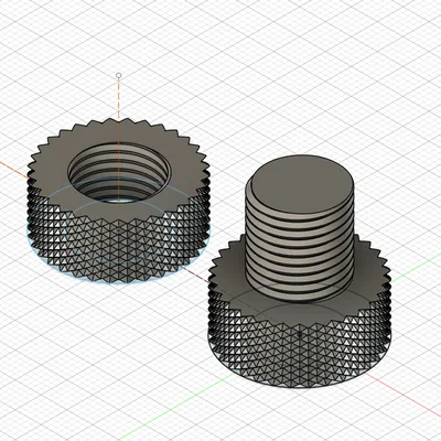 Bộ Bu-lông và Đai ốc có khía (Knurled Nut and Bolt)