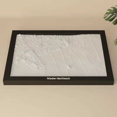 Nieder-Eschbach, Đức - Mô hình địa hình 3D thu nhỏ