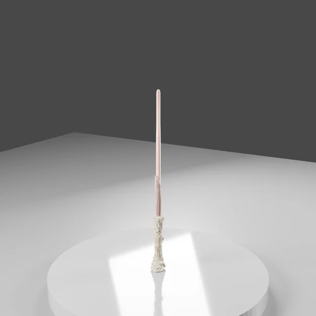 File in 3D cây đũa phép Harry Potter phong cách gỗ nâu - Image 2