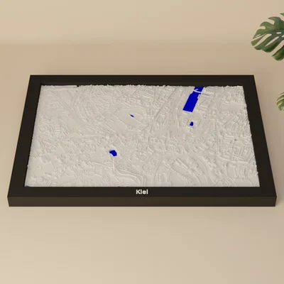 Kiel, Đức - Mô hình địa hình 3D thu nhỏ