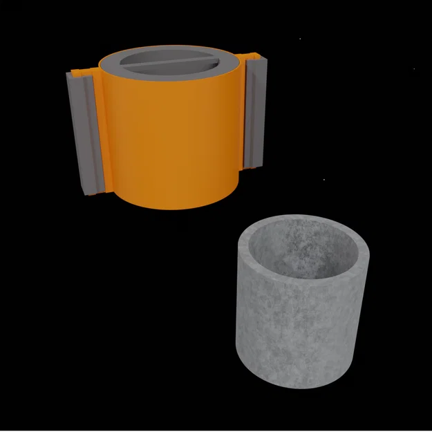 Khuôn in 3D đúc chậu cây hình trụ bằng bê tông - Image 2