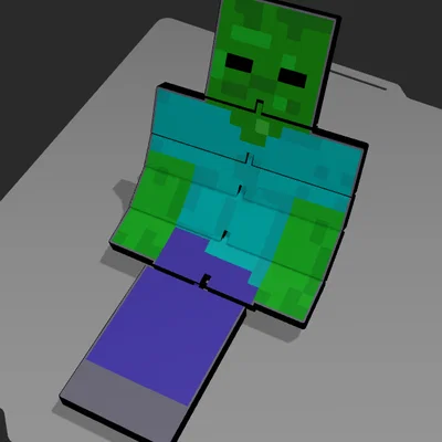 Mô hình Flexi Pixelated Zombie in 3D linh hoạt cho người mê game