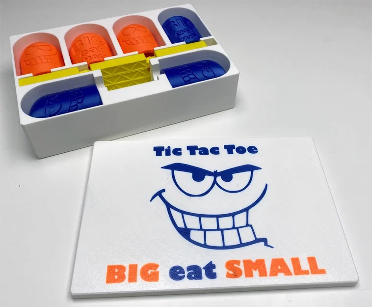 Hộp đựng bộ trò chơi Tic Tac Toe Big Eat Small in 3D tiện lợi - Image 2