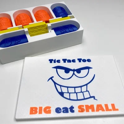 Hộp đựng bộ trò chơi Tic Tac Toe Big Eat Small in 3D tiện lợi