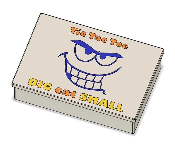 Hộp đựng bộ trò chơi Tic Tac Toe Big Eat Small in 3D tiện lợi - Image 3