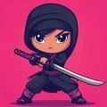 Mô hình Ninja Chibi in 3D đẹp mắt, sắc nét - Thumbnail 1