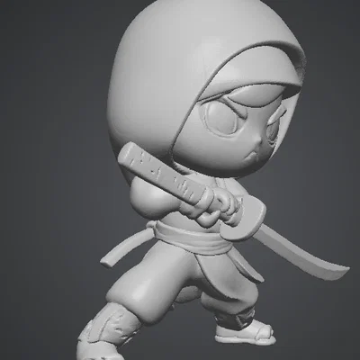 Mô hình Ninja Chibi in 3D đẹp mắt, sắc nét