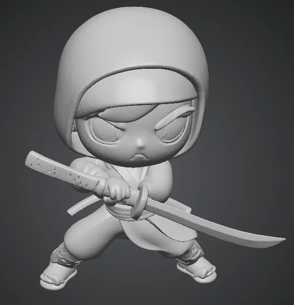 Mô hình Ninja Chibi in 3D đẹp mắt, sắc nét - Image 3