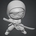 Mô hình Ninja Chibi in 3D đẹp mắt, sắc nét - Thumbnail 3