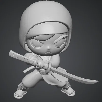 Mô hình Ninja Chibi in 3D đẹp mắt, sắc nét